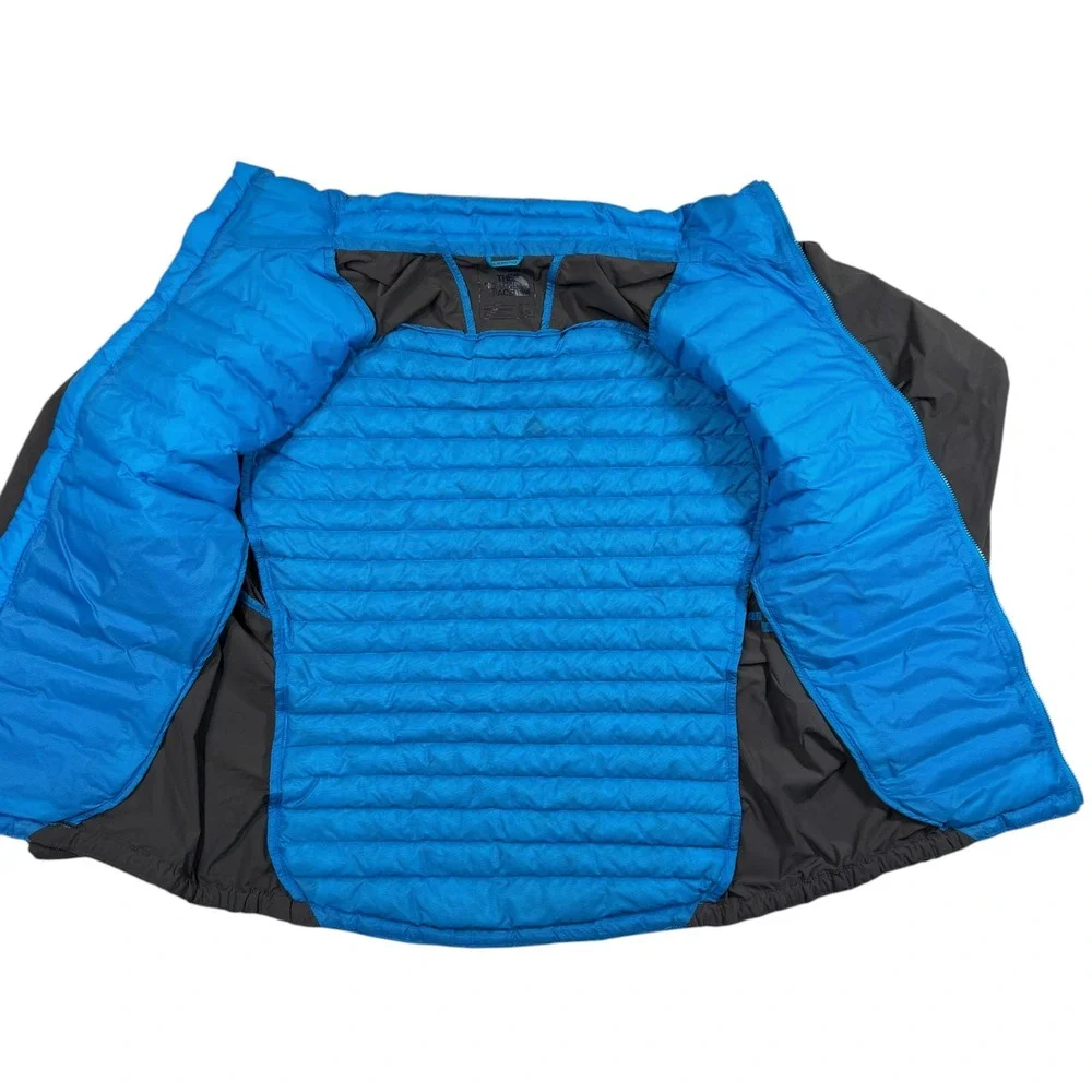 The North Face Verto Micro Jacket Mens Large 800 Down Hybrid Puffer Blue Gray